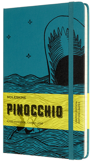 Pinocchio The Dogfish - L | Linajkový | Tvrdá väzba | Zelený